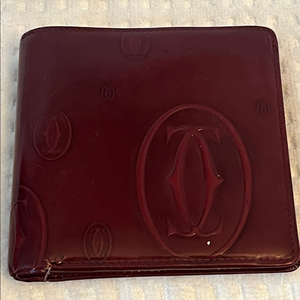 Cartier Bifold Wallet Happy Birthday Bordeaux Patent Leather - Picture 14 of 14